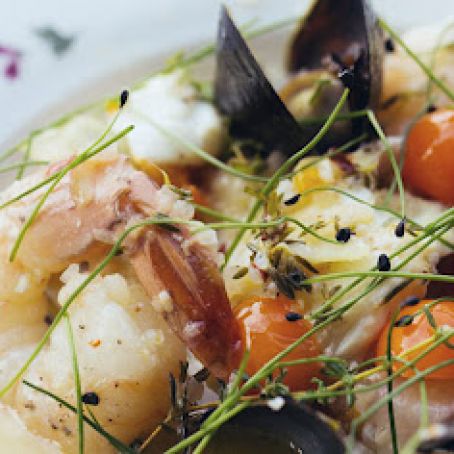 Halibut with Shellfish en Papillote